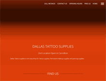 Tablet Screenshot of dallastattoosupplies.com